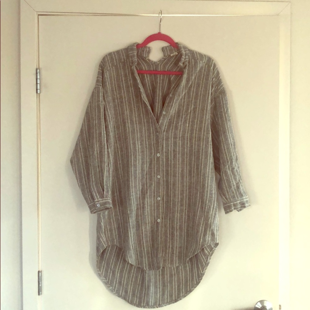 Long button down shirt